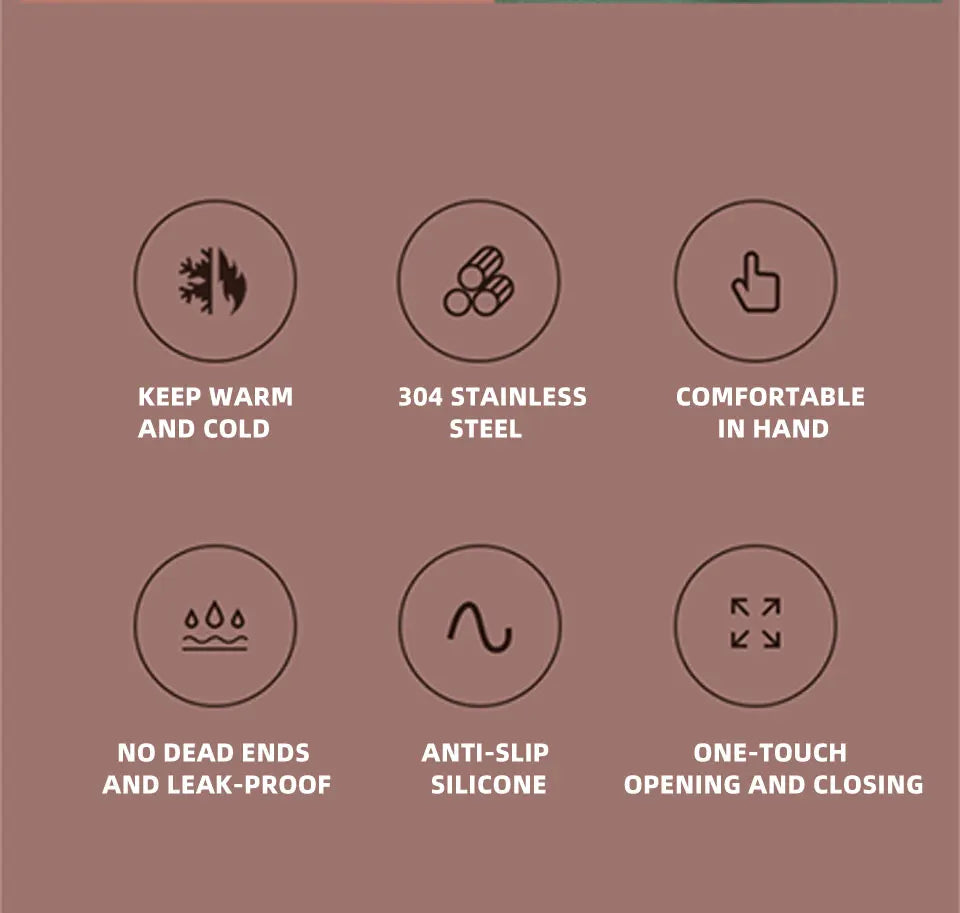 Thermos Bottle for Coffee Thermal Cup for tea Mini Tumbler Insulated Vacuum Flask Mug Stainless Steel Leakproof Travel Drinkware