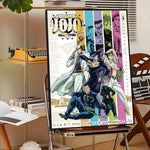 Anime J-JoJo Bizarre Adventure Poster Sticky Wall Art Printing Waterproof Home Living Bed Room Bar Aesthetic Decor