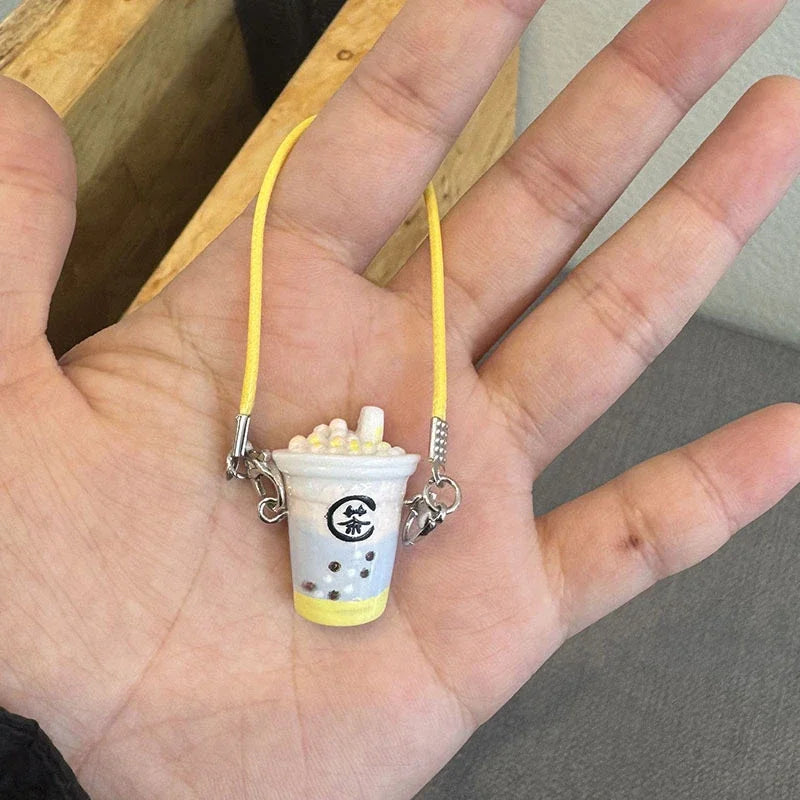 Doll house dollhouse mini simulation milk tea cup For Ropa labubu doll accessories miniature scene pendant