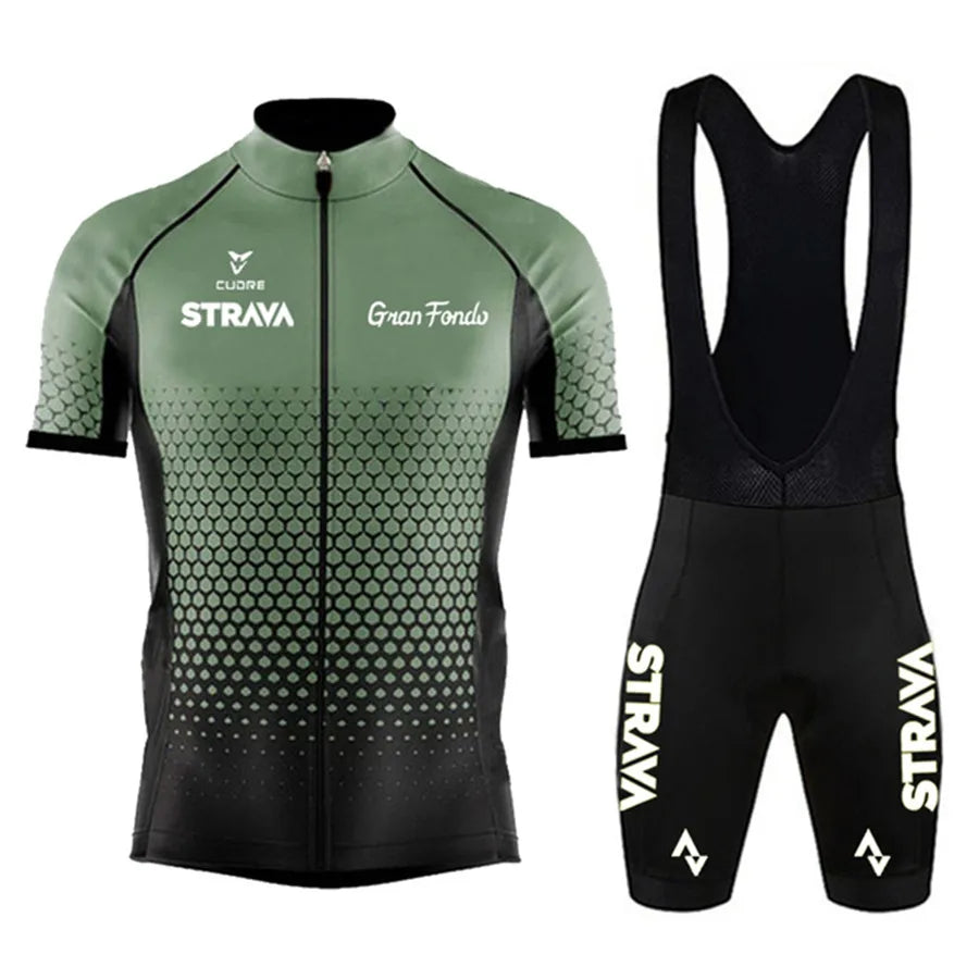 STRAVA Cycling Jersey Set for Men