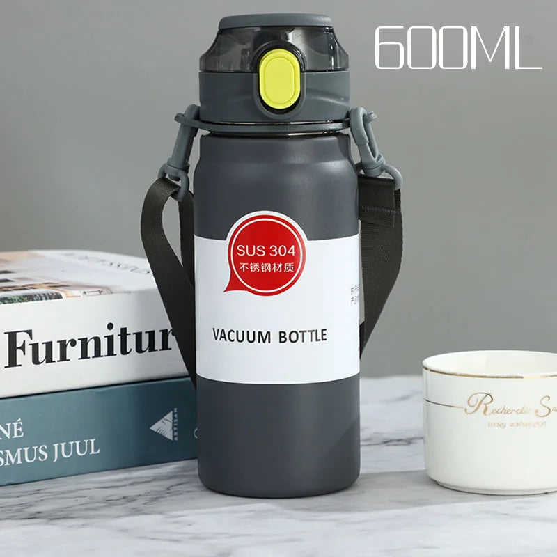 Stainless Steel Thermo Bottle Thermal Water Bottle Large Capacity Tumbler Portable Cold Hot Drinks Thermos Cup Fitness Cold Hot