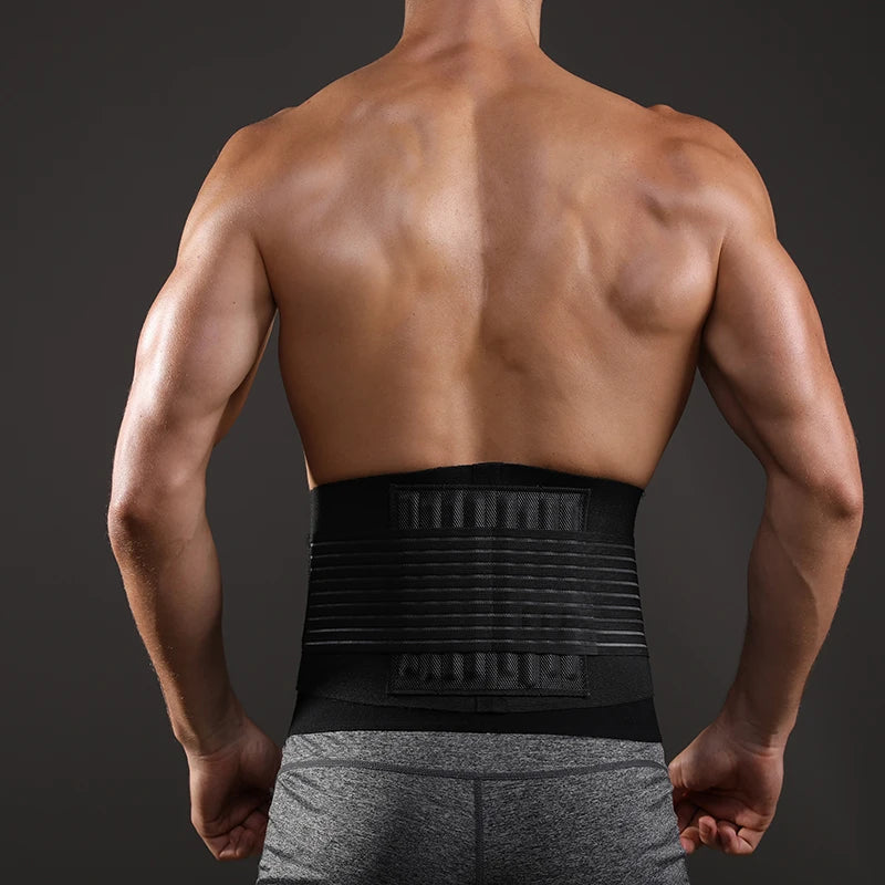 Unisex Adjustable Lower Back Support Waistband Abdomen Trimmer for Weightlifting and Running