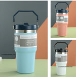 20oz/30oz Thermal Water Bottle With Straw Stainless Steel Car Coffee Mug Keeps Cold and Heat Thermal Mug Tumbler Vacuum Flasks