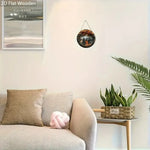 2D Exquisite Witch and Autumn Leaves - Halloween Circular Wooden Sign, Suitable for Home, Restaurant, Bar, Door Decoration Gifts