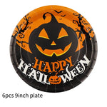 Halloween Themed Disposable Tableware Cups 7 Inch Plates 9 Inch Plates Halloween Party Decoration Supplies Festival Supplies
