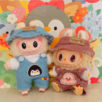 Labubu Doll Fashion Set Cute White Shirt Hat Animal Overalls Doll Clothes Accessory Gift for 17cm Doll