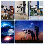 Astronomical Telescope With Finderscope For Child Beginner 150 Times Zoom High-definition Moon Viewing Telescope With Phone Rack