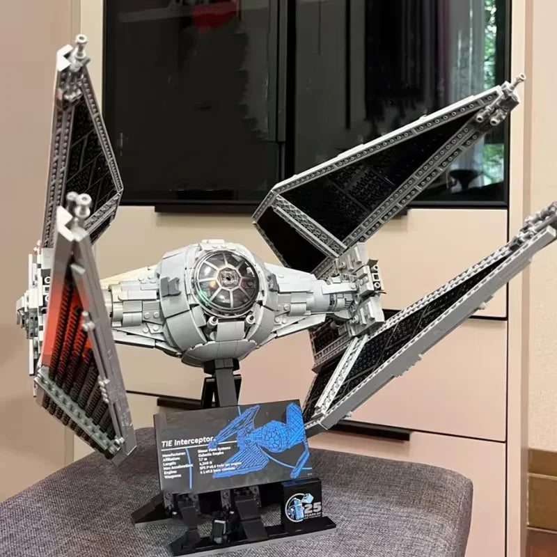 New Arrival Interceptor Starfighter 1931PCS Model 75382 Building Collectible TIE Pilot Mini figure Creative Display Sets Gifts