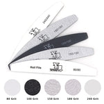 5/25Pcs/Lot Nail File Mix Color 80/100/150/180/240 Grit Professional Sandpaper Cuticle Remover Buffer Files Manicure Tool Set