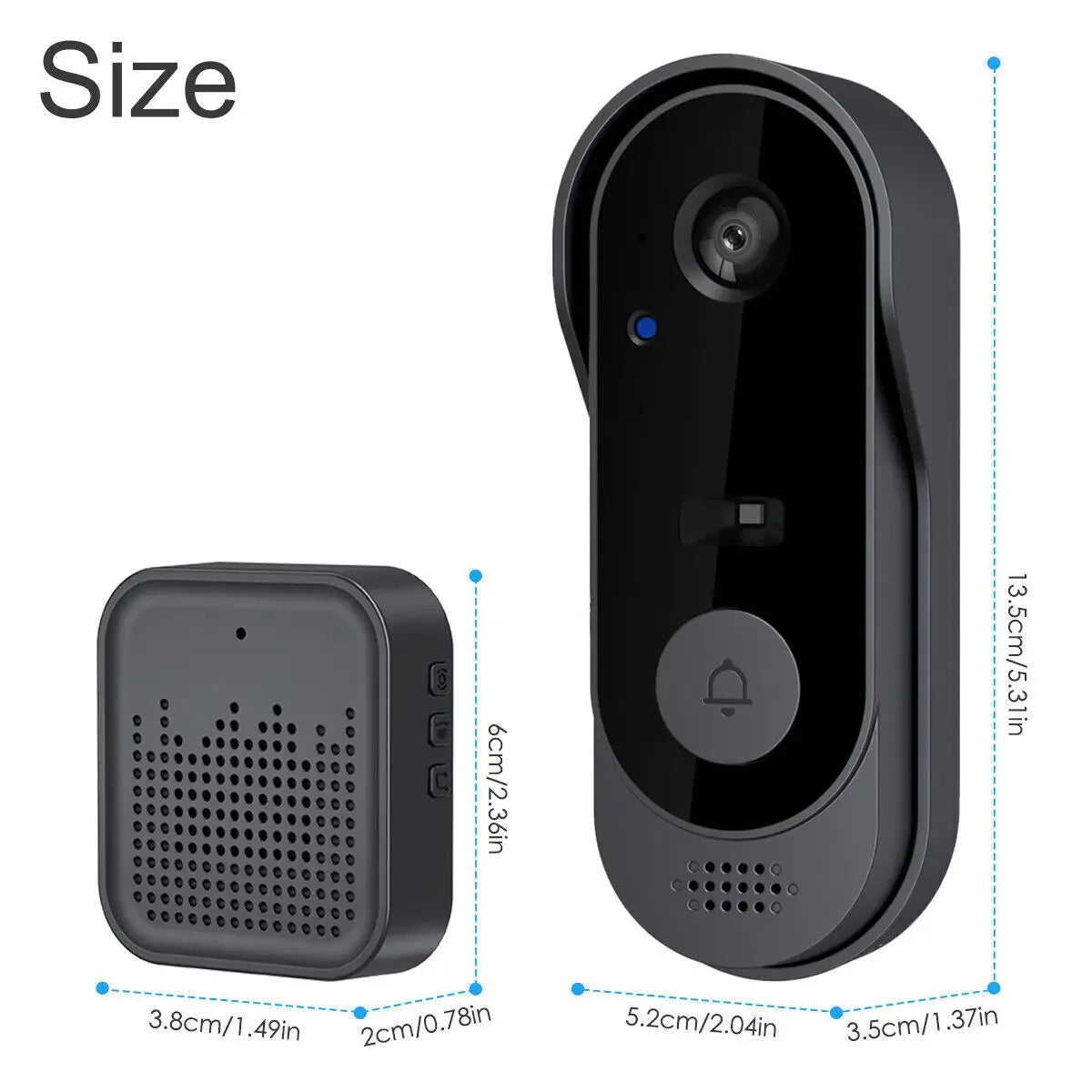 Tuya Doorbell With Camera Wireless Bundle Video Doorbell WIFI HD Outdoor Phone Door Bell Camera Security Video Intercom IR