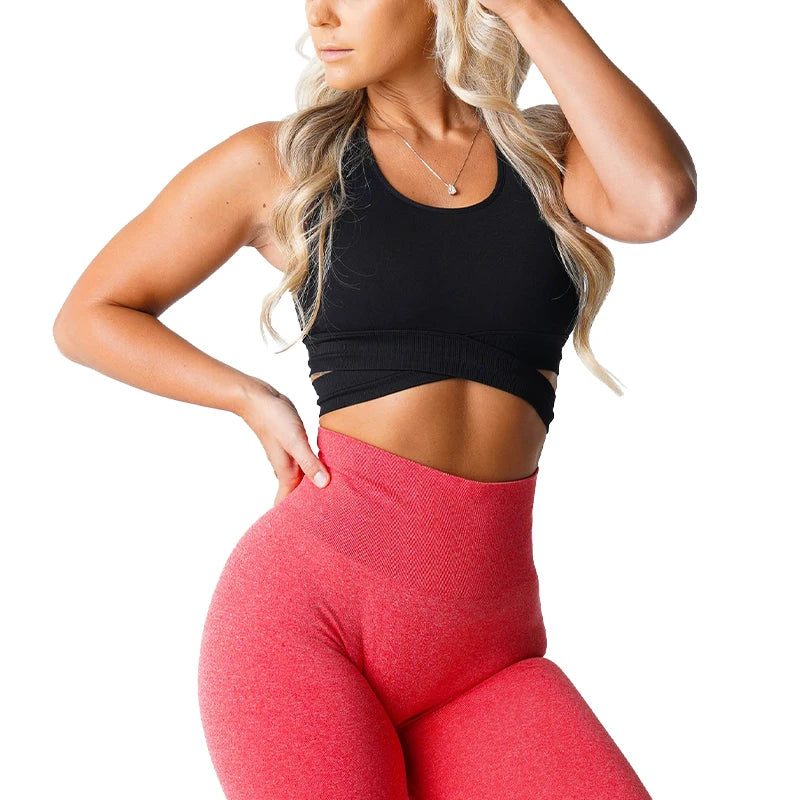 Bra Top Spandex Woman Fitness Elastic Breathable Breast Enhancement Leisure Sports Underwear