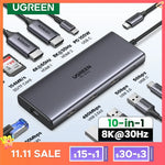 UGREEN Dual HDMI USB-C HUB 8K 4K HDMI Adapter 10 in 1 Splitter with RJ45 USB3.0 PD 100W Dock for MacBook Pro Air Laptop USB HUB