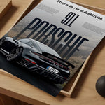 Porsche Cars Poster Self-adhesive Art Waterproof Paper Sticker Coffee House Bar Room Wall Decor