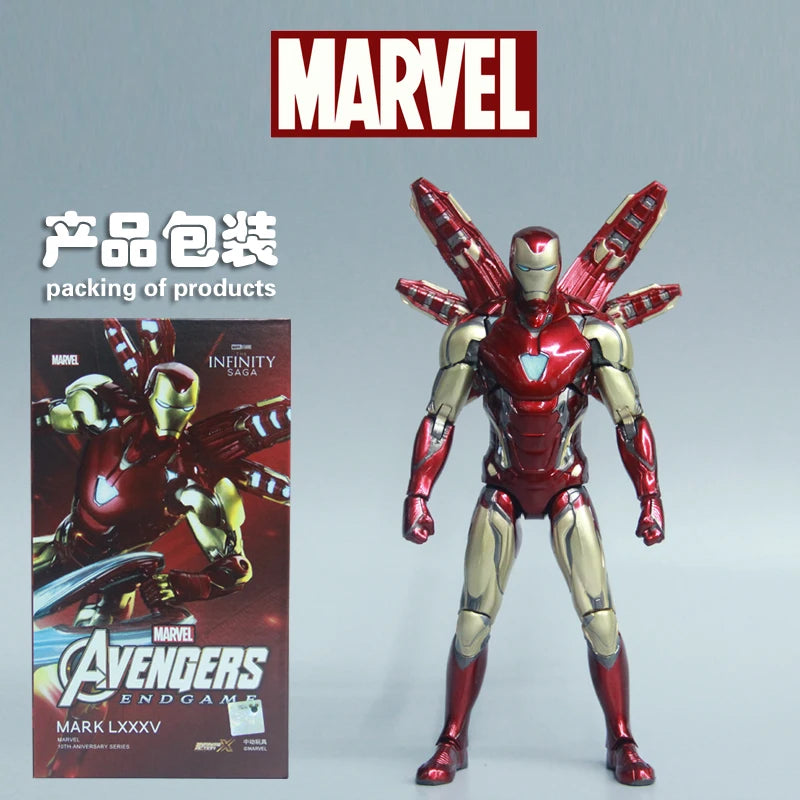 Marvel Avengers ZD Toys Iron Man MK3 MK1 MK6 MK7 MK5 Tony Stark Iron Patriot War Machine Action Figure Ironman Collect Toy Gift