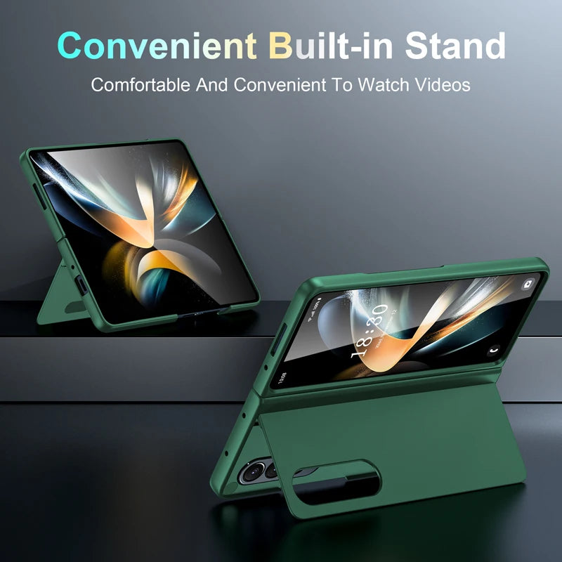 For Samsung Galaxy Z Fold 4 5 6 7 Case Ultimate Touch Feeling PC Bracket Folding Anti-fall Full Protection Cover For Z Fold4 5
