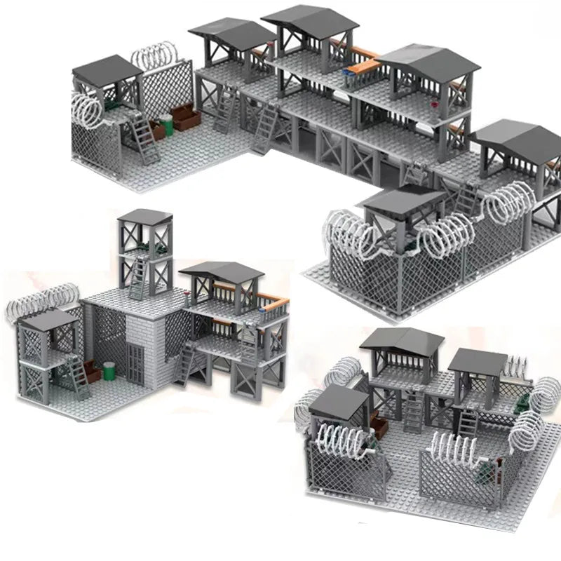 WW2 Army Military Base Model Building Kits Boys Toys Gifts Army Supplies Construction Blocks Sets