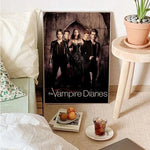 The Vampire Diaries Classic Movie Posters Canvas Painting Room Bar Cafe Aesthetic Art Wall Painting