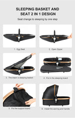 3 in 1 Lightweight High Landscape Baby Stroller Cart Carriage for Newborn Luxury Pushchair