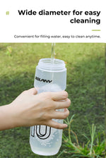 BOLANY Sports Bottle 10th Rubber Transparent Plastic with lid Bottle 750ML Portable Squeeze Drinking Outdoor Cycling Kettle