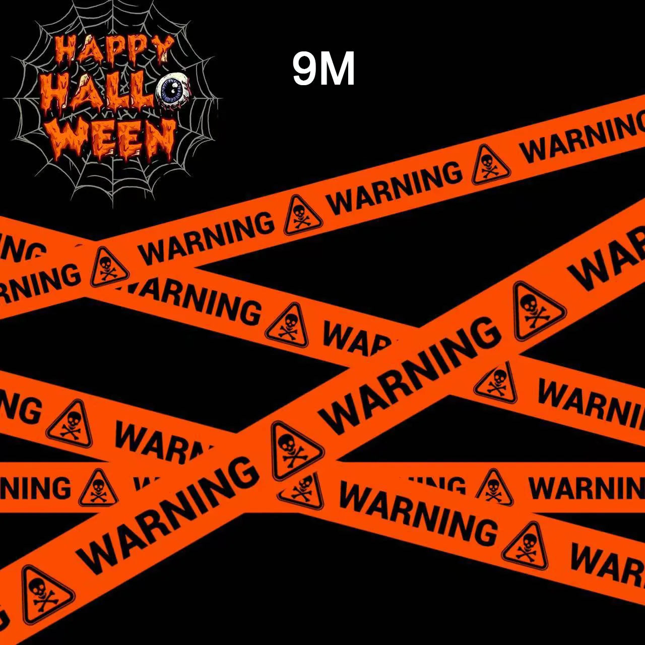 Halloween Warning Tape Signs Banner Halloween Props Window Prop Party Danger Warning Line Halloween Party Decoration Supplies