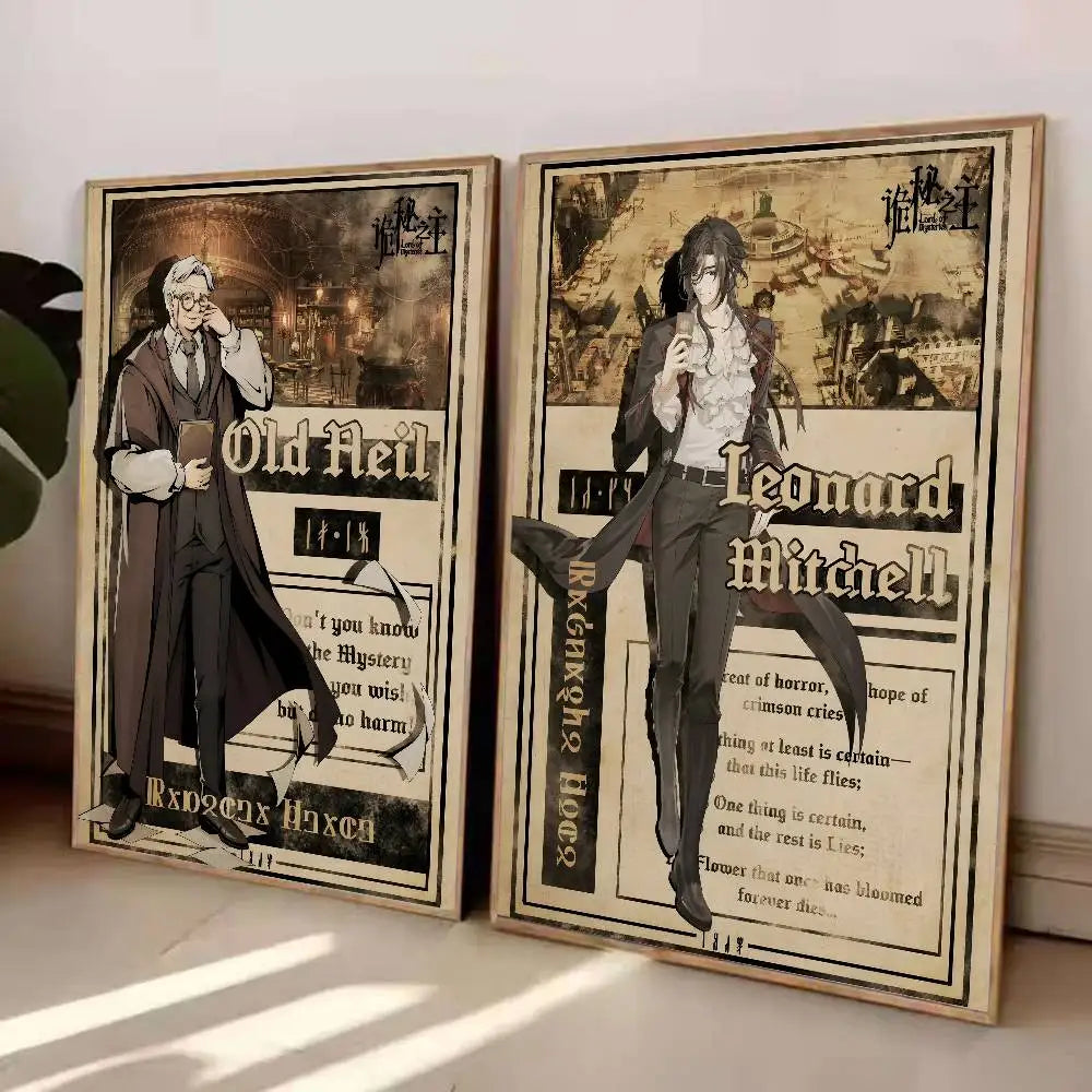 Lord Of Mysteries Poster Waterproof HD Art Wall Decal Self-Adhesive Print. Aesthetic Home Room