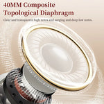 ROSESELSA Distant Mountain Retro Over Ear HiFi Headsets OOTD Vintage Metal Wired Headphones with MMCX 3.5mm Plug