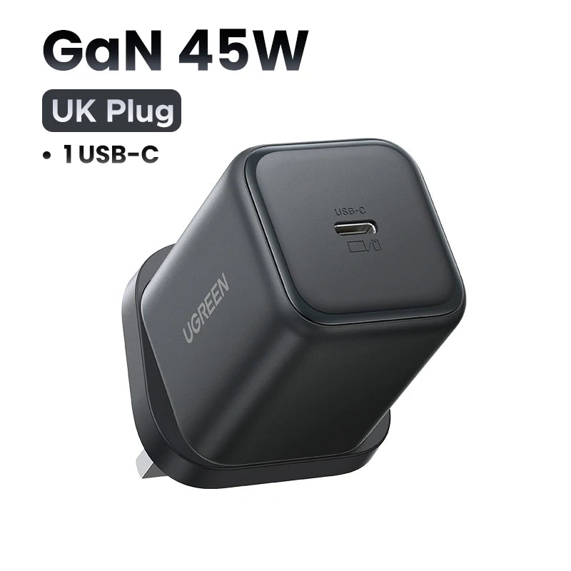 UGREEN 45W GaN Charger PD3.0 PPS QC3.0 Quick Charge For Samsung S25 S24 Ultra iPhone 17 16 15 Pro Max iPad Tablet Fast Charger