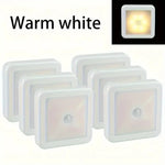 1/3pcs 6 LED Motion Sensor Night Light Wireless Wall Puck Lamp for Closet, Under Cabinet, Stair, Step, Hallway