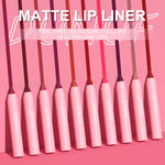 18-Colors Lipstick Pencil Waterproof Sexy Red Matte Contour Tint Lipstick Lasting Non-stick Cup Lipliner Pen Lip Makeup Cosmetic