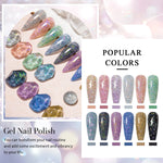 12pcs Glitter Gel Nail Polish Set Sparkling Glitter Semi Permanent Soak Off UV Gel Varnish Nail Manicure With Box Nail Supplies