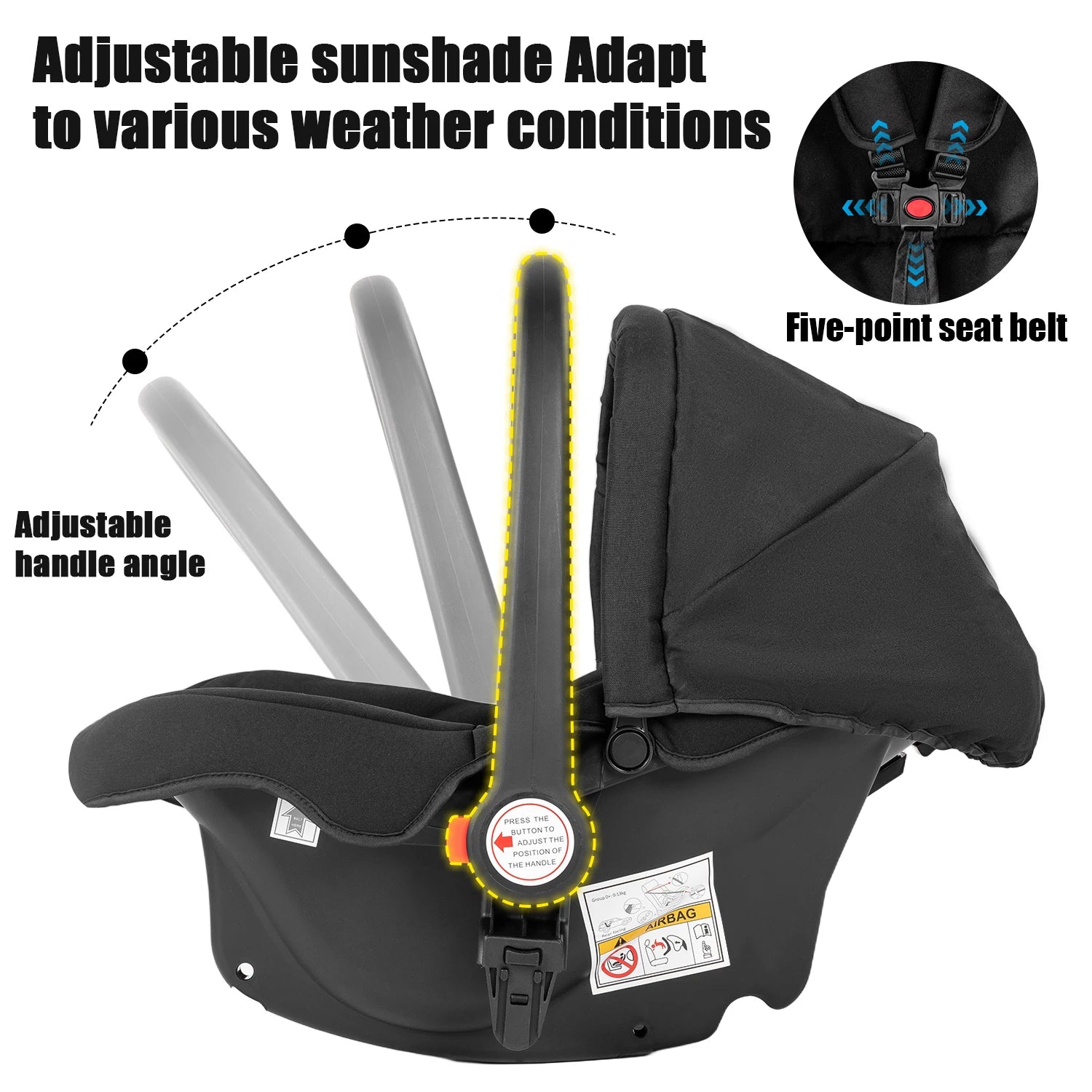 Baby Carriage Light Stroller Baby Stroller 3 in1 Foldable pushchair high quality prams Lie Flat Baby Stroller adjustable seat