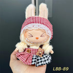 Cute Mini Plush Doll Clothes for 17cm Labubu Many Kinds of Overalls Clothes Accessories
