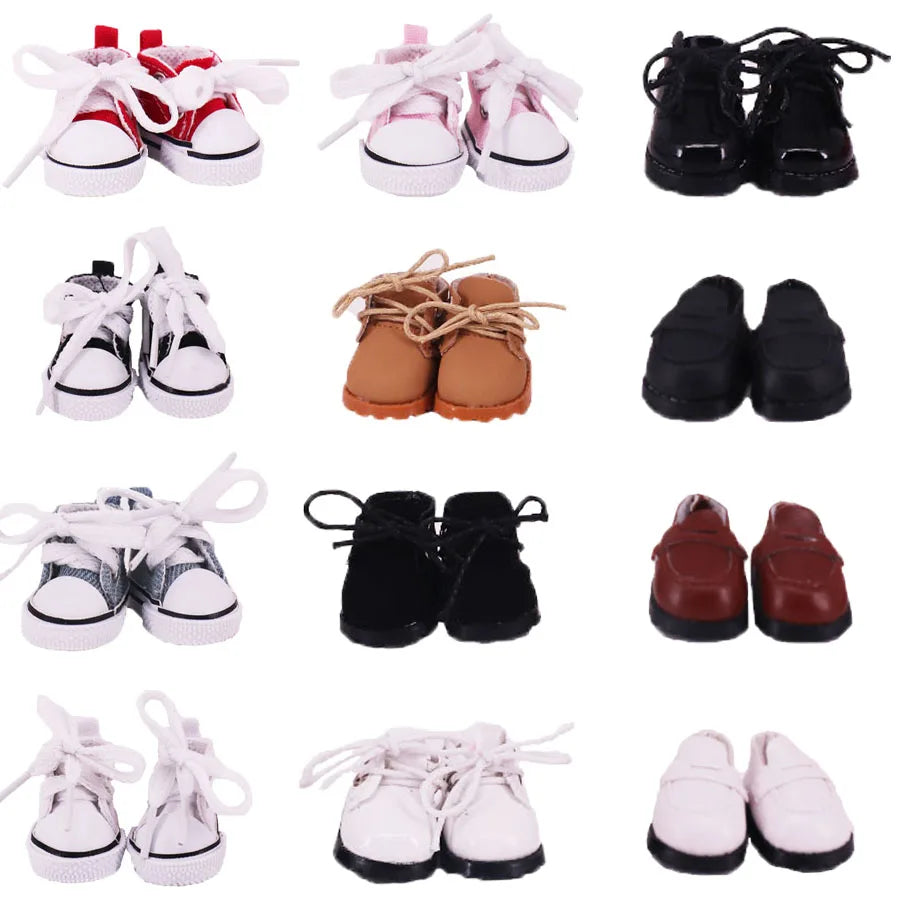 3.8cm Doll Shoes For 17cm labubu Clothes,For 11.8 Inch Babi Doll Girl's Toys Birthday Christmas Gift
