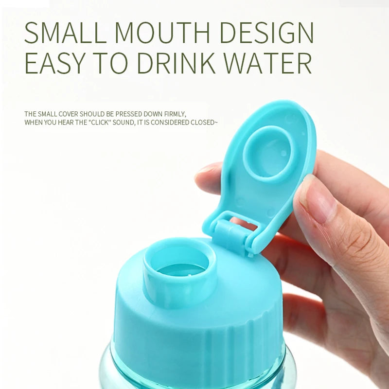 Transparent Water Bottle Portable Sport Cup for Drinking Kitchen Tools 650ML Water Bottle For School Gym Travel Girl Boy