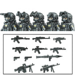 City Army Figures Building Blocks Russia Army Soldiers Weapons Special Combat Uniform Shield Combat Vests Shields Brick Toys