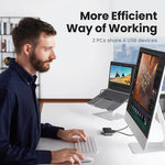 UGREEN USB KVM Switch USB 3.0 Switcher KVM Switch for PC Keyboard Mouse Printer 2 PCs Sharing 4 Devices USB Switch