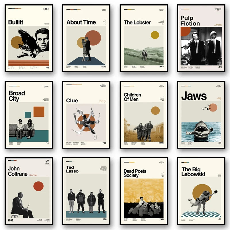 Modern Classic Famous Popular Movies and TV Series Poster Canvas Art Painting Prints Home Room Wall Pictures Decoration Gift