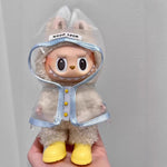 15-17cm Labubu Doll Clothes Dolls Raincoats Waterproof Rain Boots Shoes Set Clothing for Labubu Outfit Match Accessories Toys
