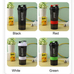 Creative Sports Shaker Cup Fitness Mixing Cup Fashion Trend Large Capacity Water Cup with Mixing Ball Convenient and Practical