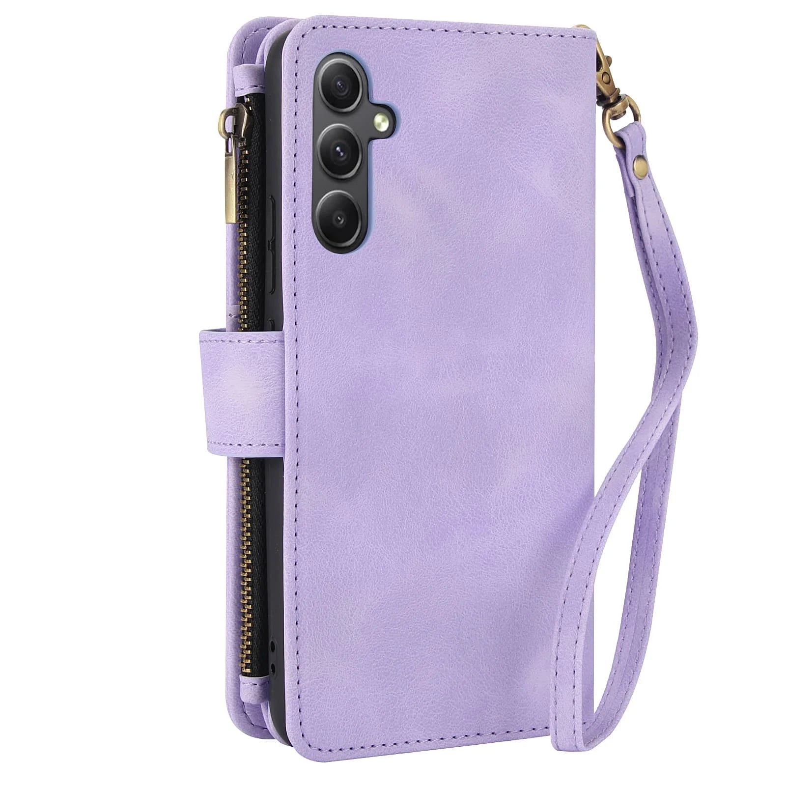 for Samsung Galaxy A35/A34/A25/A24/A73/A72/A55/A54/A53/A52/A15/A14 Case Wallet, Durable Leather Magnetic Buckle Flip Card Holder