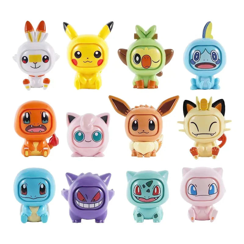 Pokeball Pokemon Pikachu Figures Toys Doll Poke Ball Face-changing Pocket Monsters Action Figure Kid Boys Girls Set Toy Gifts