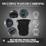 Motorcycle 50L Luggage Backpack Multifunction Tail Rack Bag Travel Outdoor Sports Expandable Sissy Bar Backrest Bag With Straps