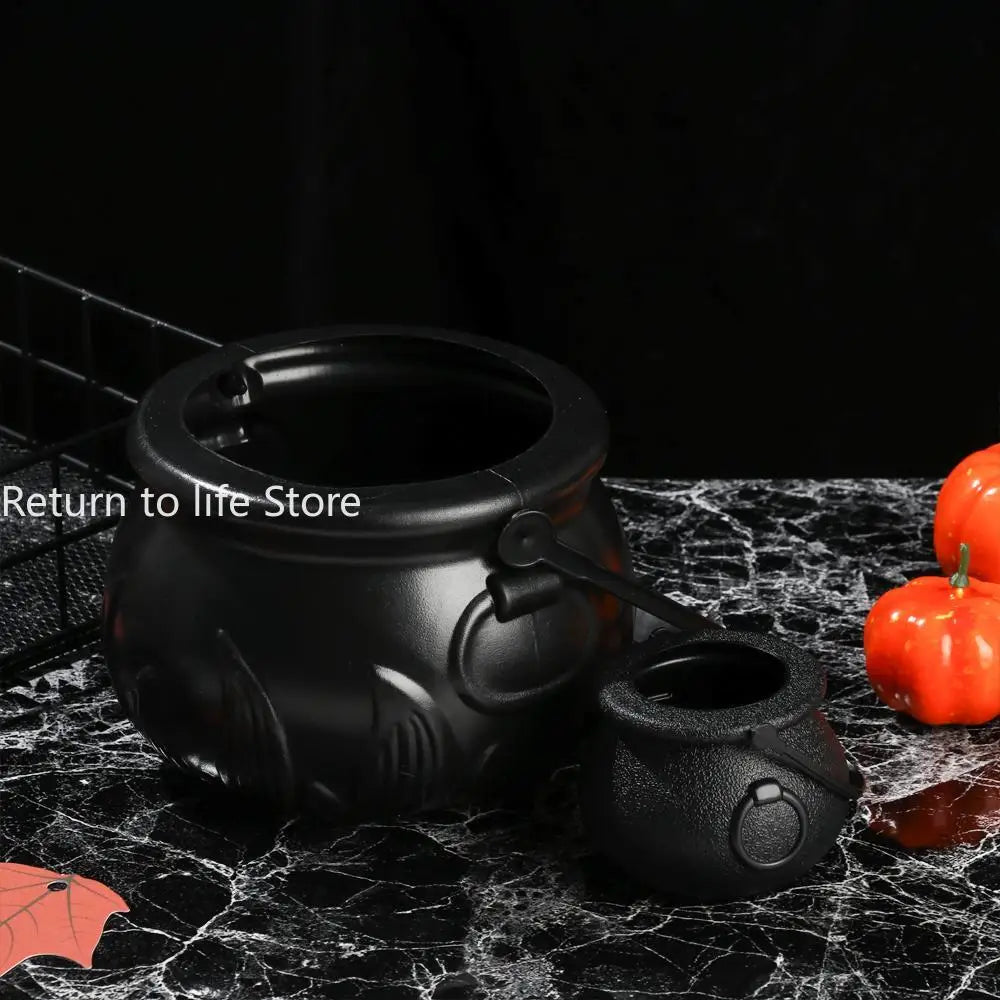 Plastic Halloween Decoration Mist Smoke Fog Skull Jar Party Prop Witch Barrels Halloween Cauldron