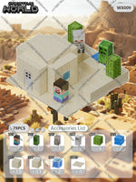 Magnetic Building Blocks Mine World Magnet Cube Set for Boy Girl Kid Age 3+ DIY Pixel style Model Base plate STEM Toy Baseplate