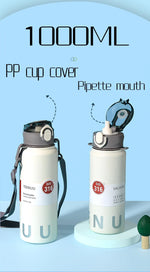 Stainless Steel Thermo Bottle Thermal Water Bottle Large Capacity Tumbler Portable Cold Hot Drinks Thermos Cup Fitness Cold Hot