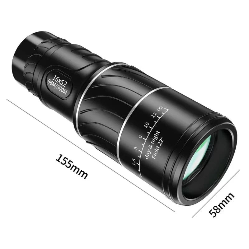 Portable Handheld 16X52 Powerful Monocular Telescope Zoom Binoculars Long Range For Outdoor Camping Bird Watching Tools