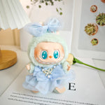 For 17cm Labubu V2 V1 Purple Dress Doll Clothes Outfit Accessories Idol Doll Clothing for Kid Gift Labubu Ropa