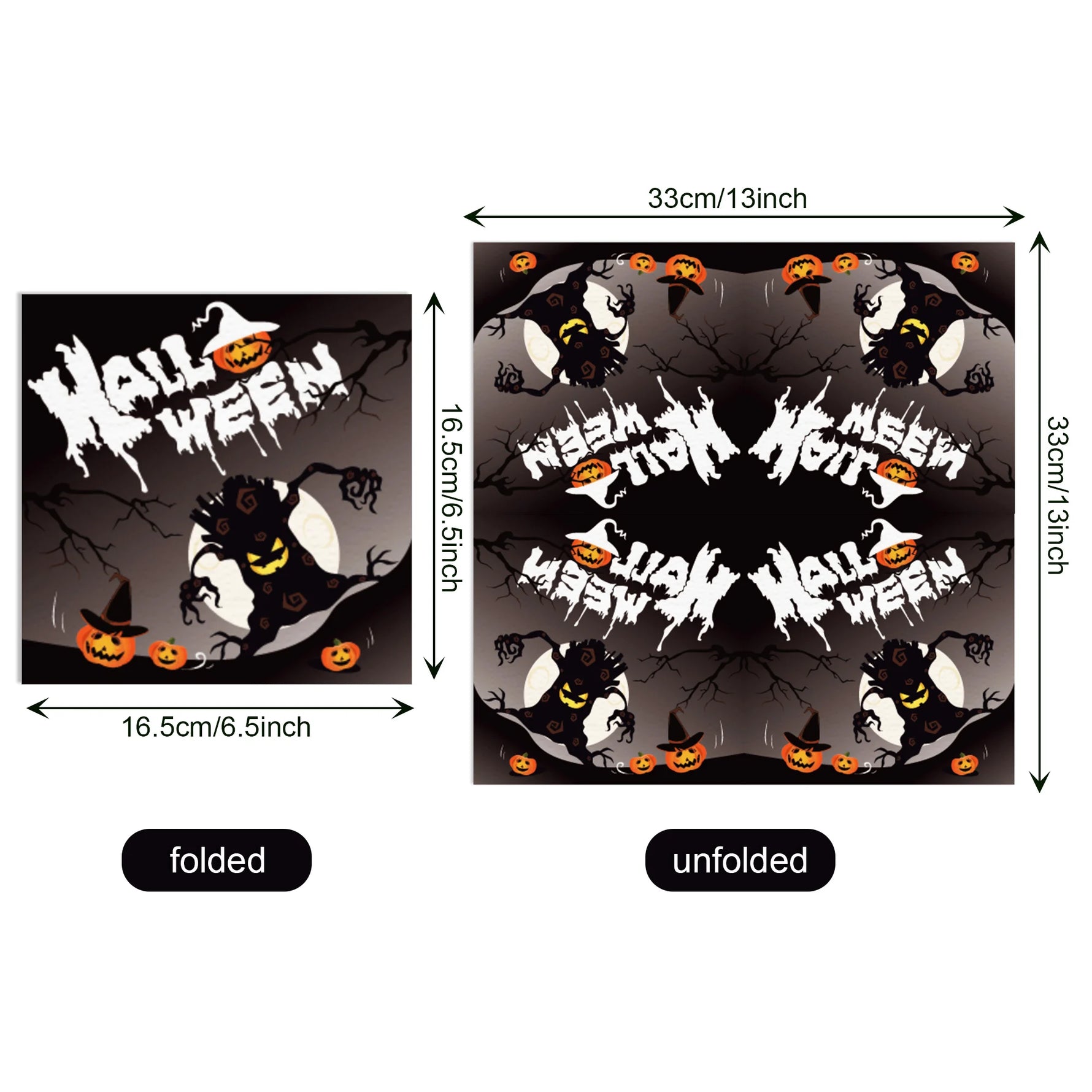 20/40/60/80/100pcs Halloween Theme Party Disposable Napkins Cocktail Napkin Bat Spider Pumpkin Halloween Holiday Decor Tableware