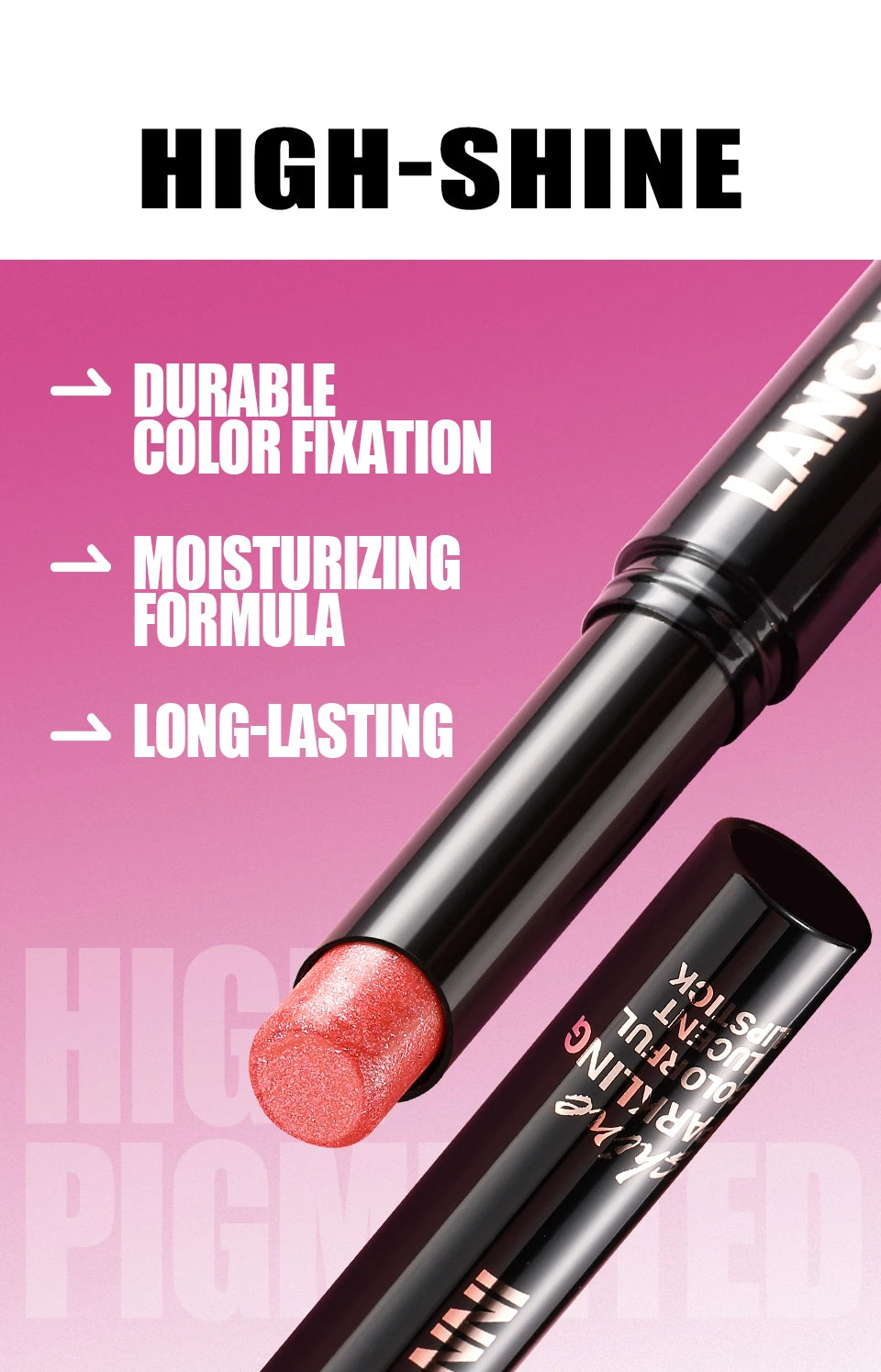 Diamond Pearlescent Lipstick Waterproof Long Lasting Non-stick Cup Matte Velvet Shiny Lipsticks Red Sexy Lips Makeup Cosmetics