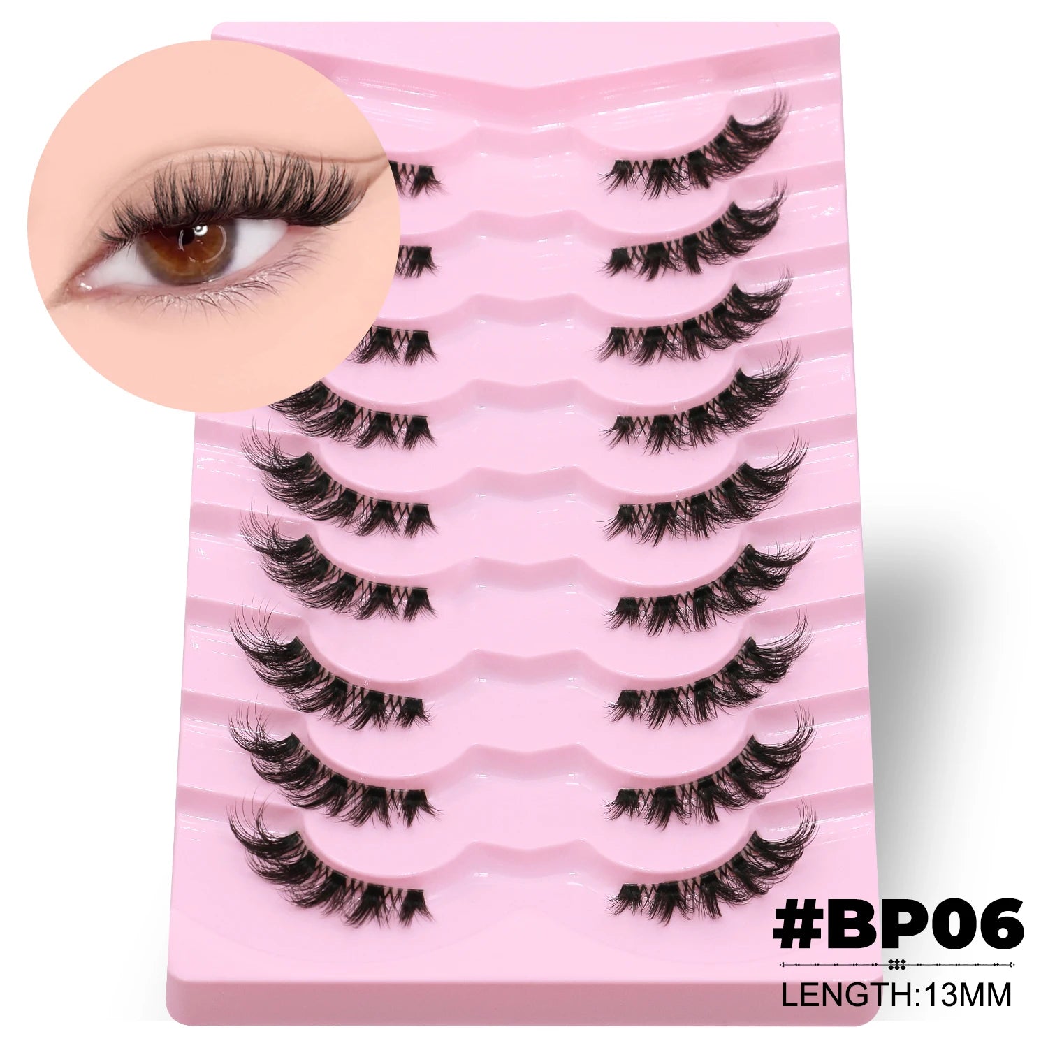 GROINNEYA Cat Eye Lashes Create Natural Look Half Eye Lashes With Winged Ends For Extended Eyelash For Daily Use